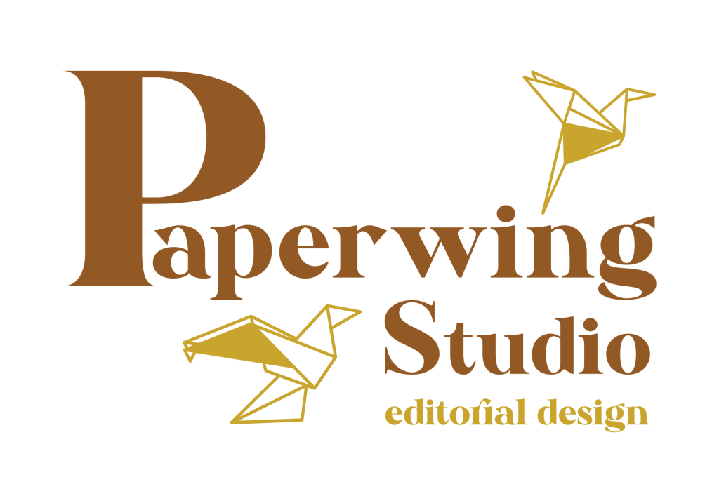 Logo for Paperwing Studio Editorial Design. Links to Paperwing studio.